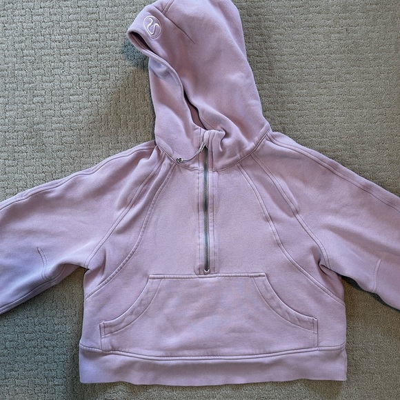 Lululemon Scuba Half-Zip Hoodie Pink - Picture 2 of 5